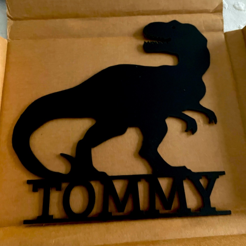 Black Dinosaur Wall Decor